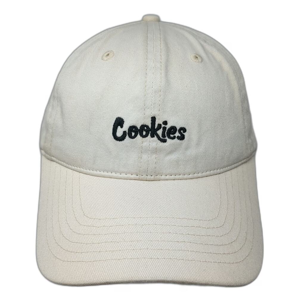 Cookies Baseball Cap Beige One Size Embroidered Logo Slideback Cotton hat